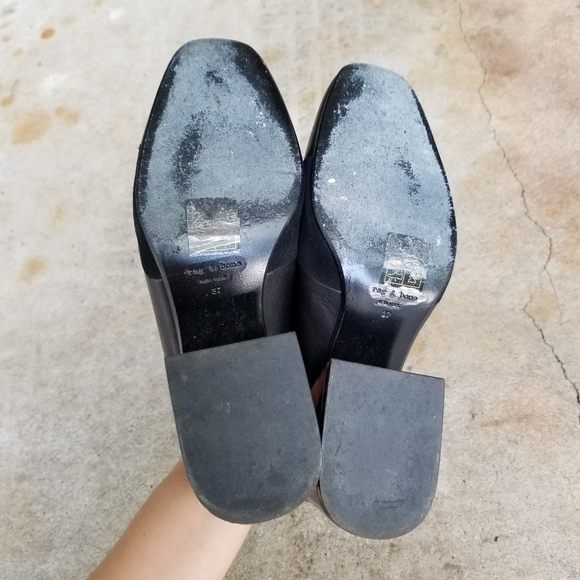 Rag & Bone Black Leather Suede Millie Mules Lucite - Picture 8 of 9